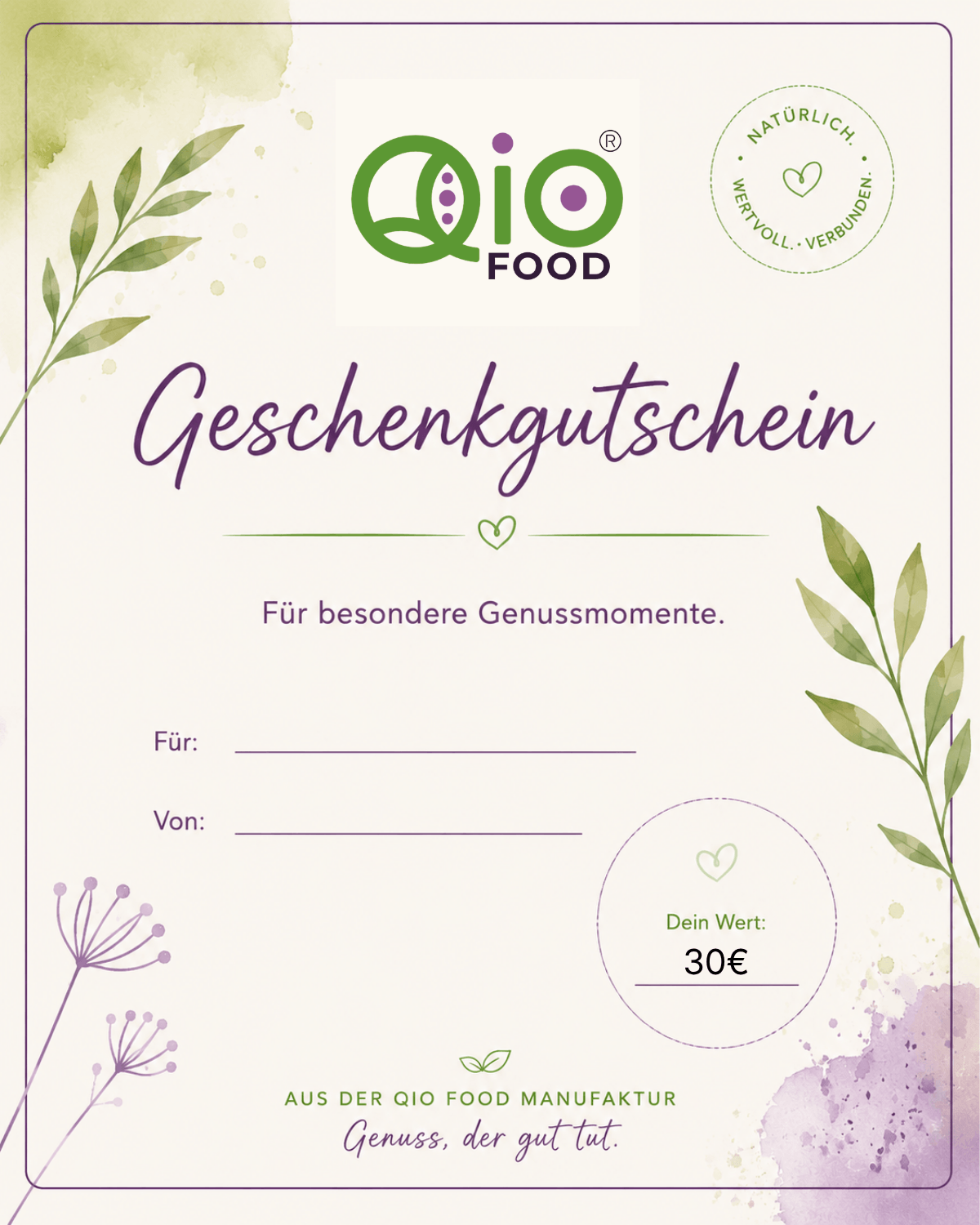 Qio-Food_Gutschein_30€