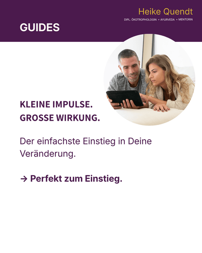 Digitale Ernährungs-Guides von Heike Quendt mit praktischen Impulsen für mehr Wohlbefinden.